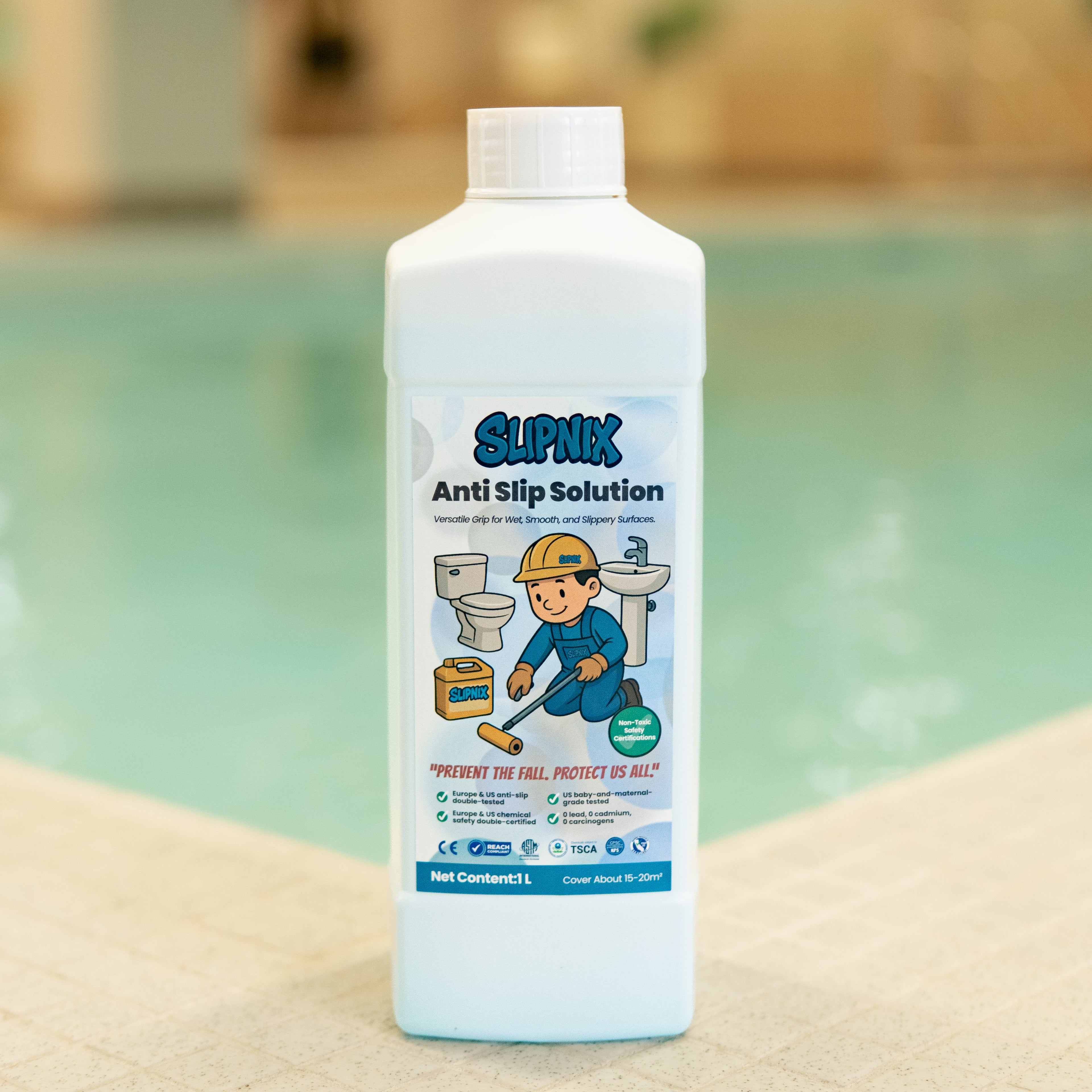 SlipNix Anti-Slip Solution 1L : Professional Protection for Large Areas